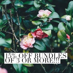 15% off bundles of 3 or more!
